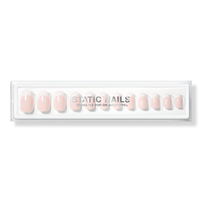 Static Nails French 75 Round Reusable Pop-On Manicures