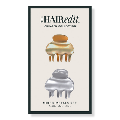 The Hair Edit Mixed Metals Mini Claw Clips Set